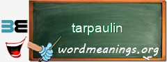 WordMeaning blackboard for tarpaulin